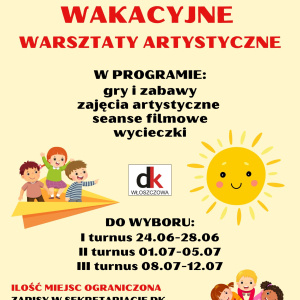 Wakacyjne warsztaty artystyczne