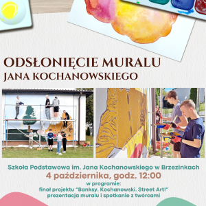 Uroczyste odsłonięcie muralu Jana Kochanowskiego w Brzezinkach
