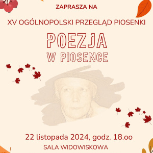 Poezja w Piosence - przegląd ogólnopolski