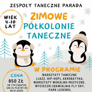 Ferie - Zimowe Półkolonie Taneczne w Jędrzejowie