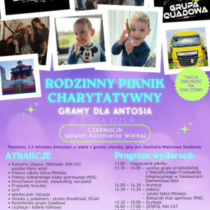 Rodzinny Piknik Charytatywny - Gramy dla Antosia w Czarnocinie