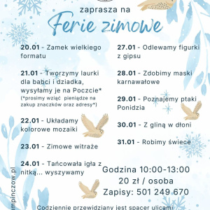 Ferie zimowe w Muzeum Regionalnym w Pińczowie