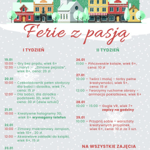 Ferie zimowe z pasją z Pińczowskim Samorządowym Centrum Kultury