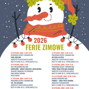 Ferie zimowe w Miejskim Ośrodku Kultury w Ostrowcu Świętokrzyskim
