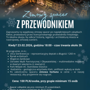 Zimowy spacer z przewodnikiem po Kielcach