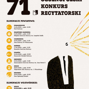 71. Ogólnopolski Konkurs Recytatorski - eliminacje powiatowe i wojewódzkie