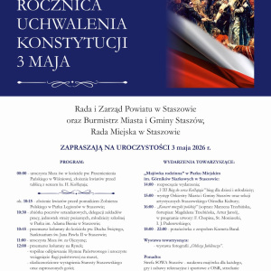 Obchody 235. rocznicy Uchwalenia Konstytucji 3 maja w Staszowie