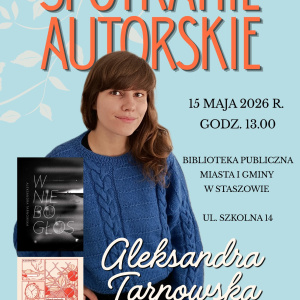 Spotkanie autorskie z Aleksandrą Tarnowską