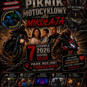 Stalowy Charytatywny Piknik Motocyklowy dla Mikołaja w Chmielniku