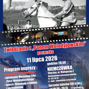 Zwiedzanie z "Panem Wołodyjowskim" po zmroku w Chęcinach