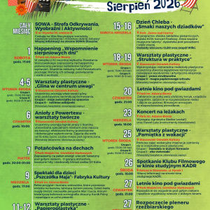 Wakacyjna SOK-owirówka - SIERPIEŃ ze Staszowskim Centrum Kultury