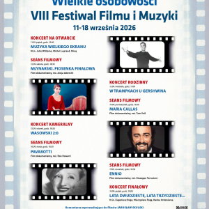 VIII Festiwal Filmu i Muzyki "Wielkie osobowości" - seans filmowy "Pavarotti" w Kielcach