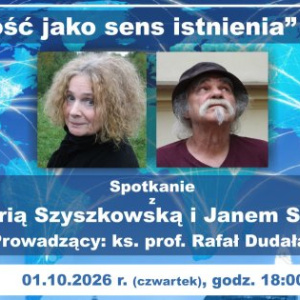 "Twórczość jako sens istnienia" - spotkanie z prof. Marią Szyszkowską i Janem Stępniem w Kielcach