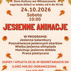 Jesienne animacje dla dzieci we Włoszczowie