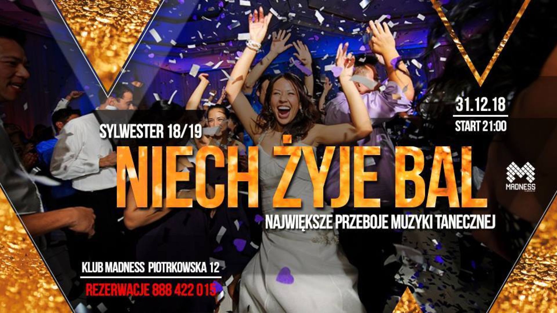 Sylwester w Madness - Największe przeboje muzyki tanecznej