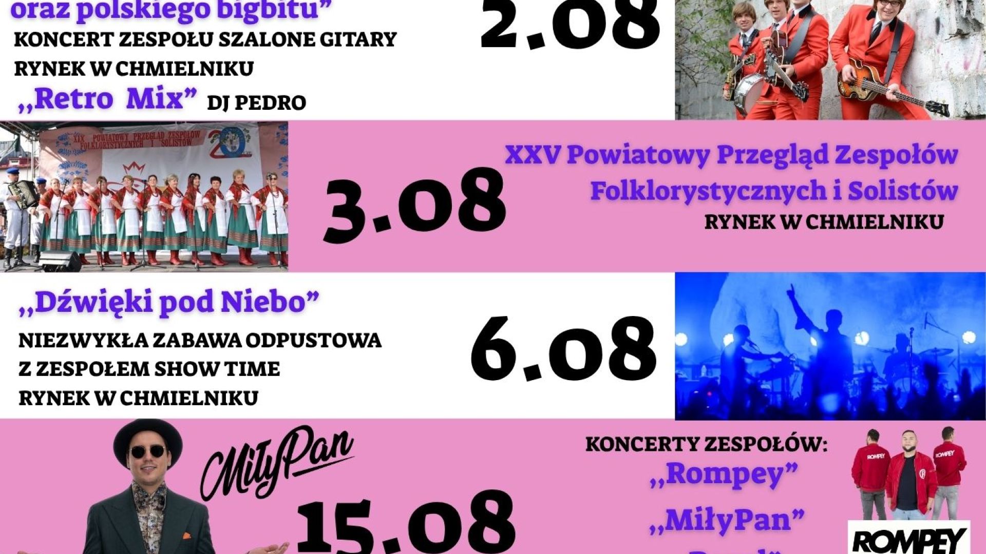 Letnia Scena Koncertowa - Sierpień 2025 w Chmielniku