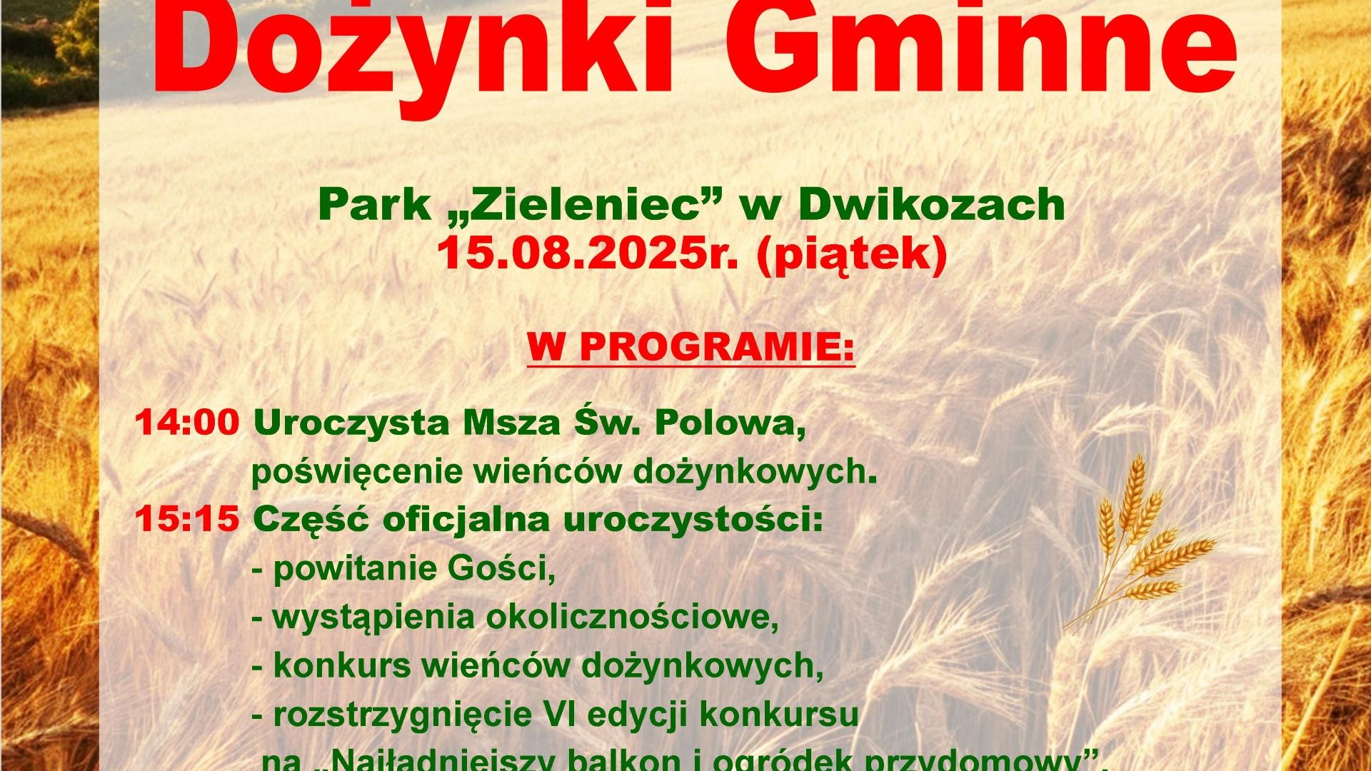 Dożynki Gminne w Dwikozach