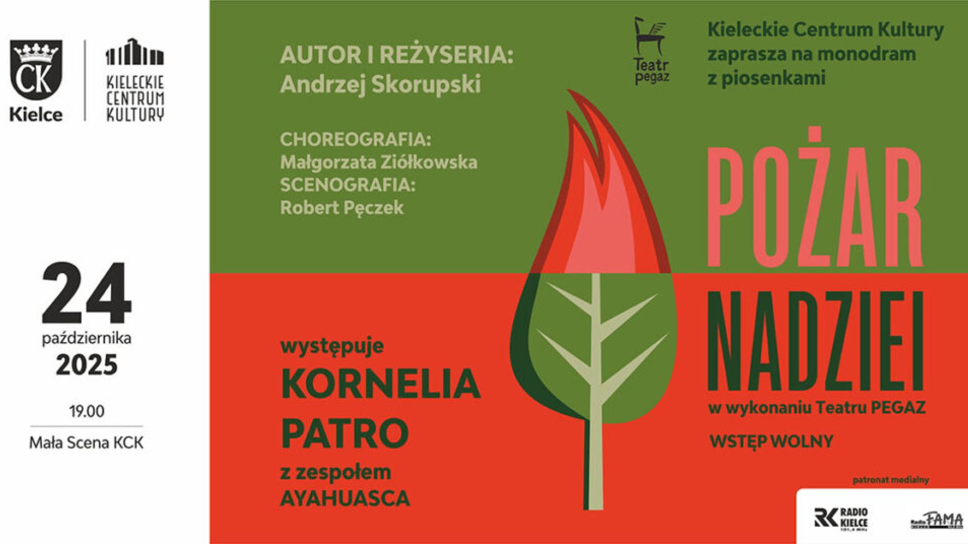 Spektakl "Pożar nadziei" w Kielcach