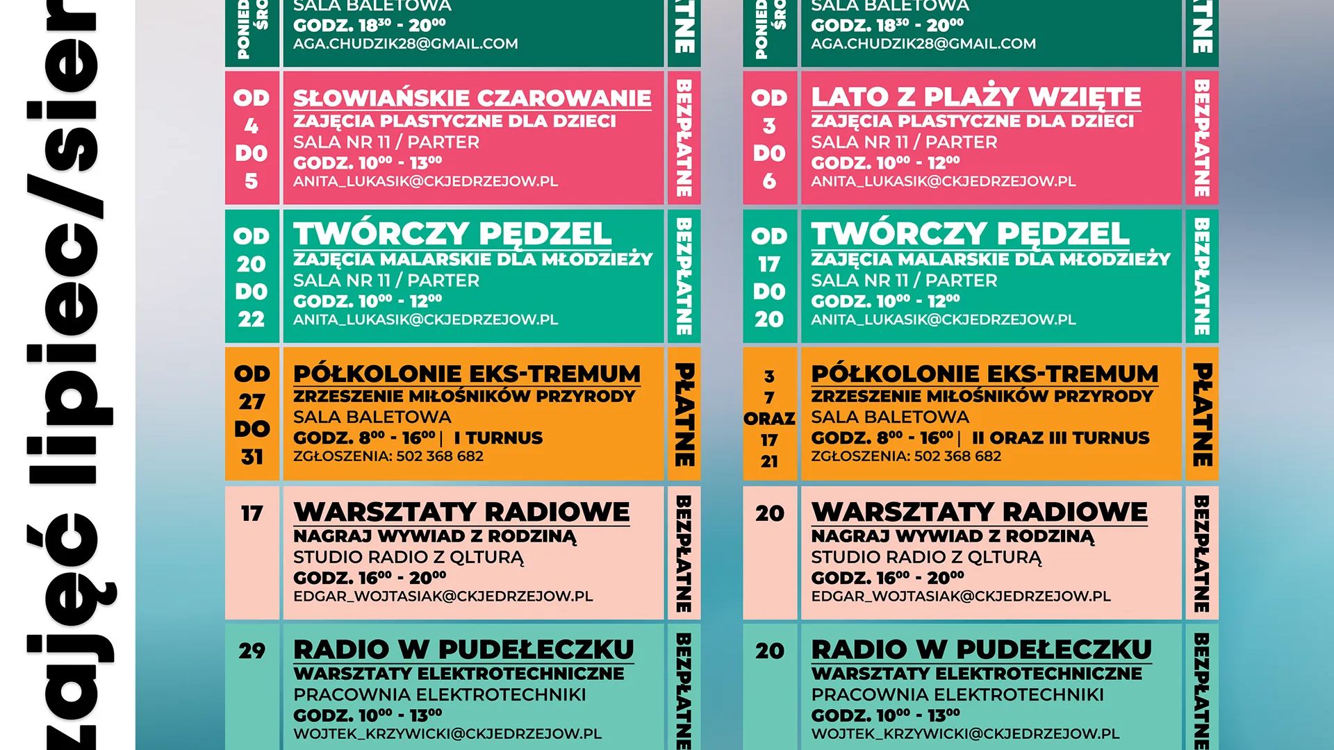 Wakacje z Centrum Kultury w Jędrzejowie