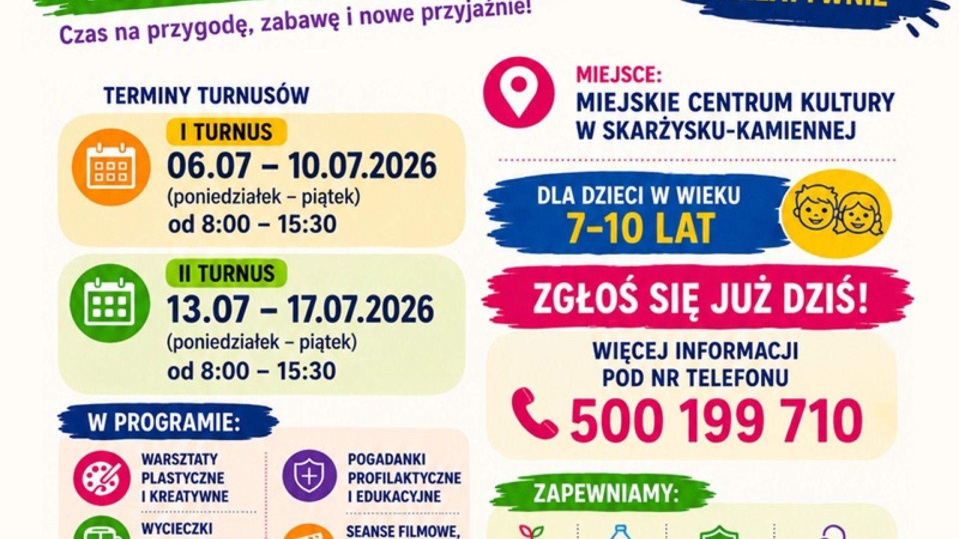 Półkolonie letnie z Miejskim Centrum Kultury w Skarżysku-Kamiennej