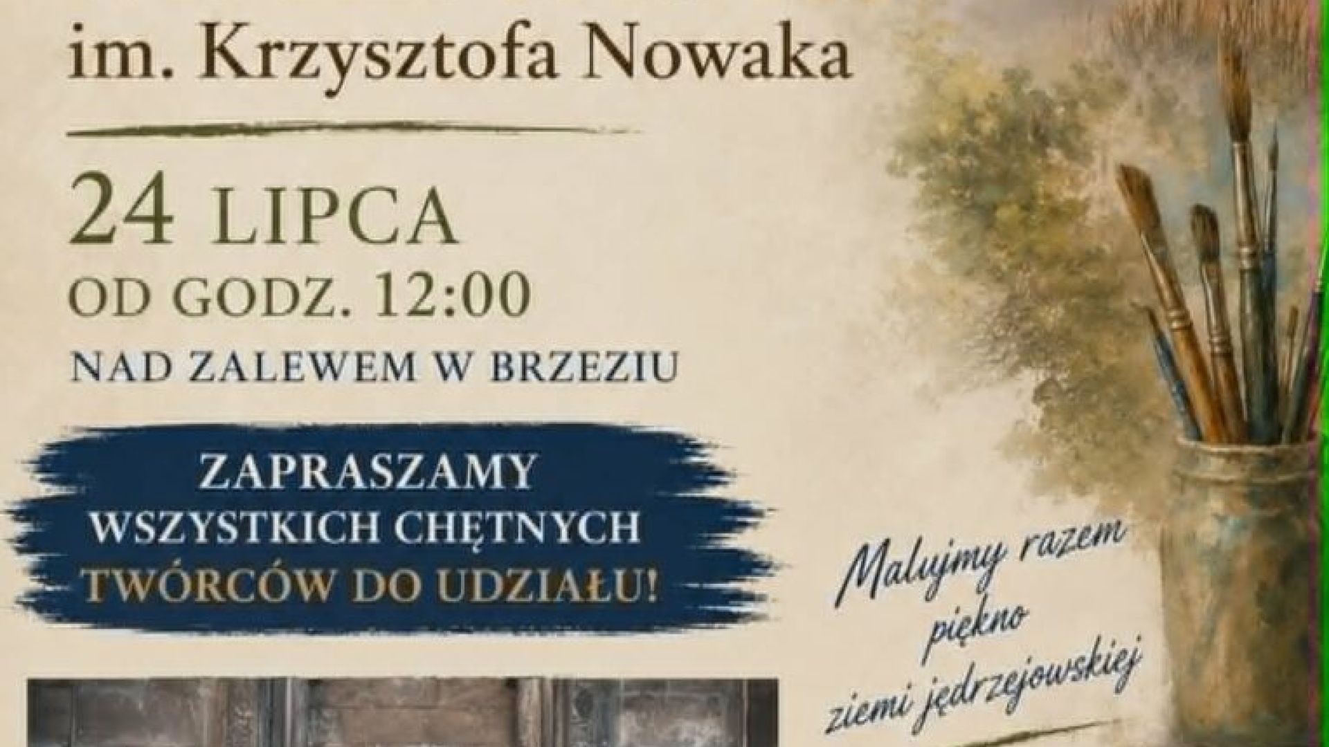 Plener Malarski im. Krzysztofa Nowaka nad Zalewem w Brzeziu