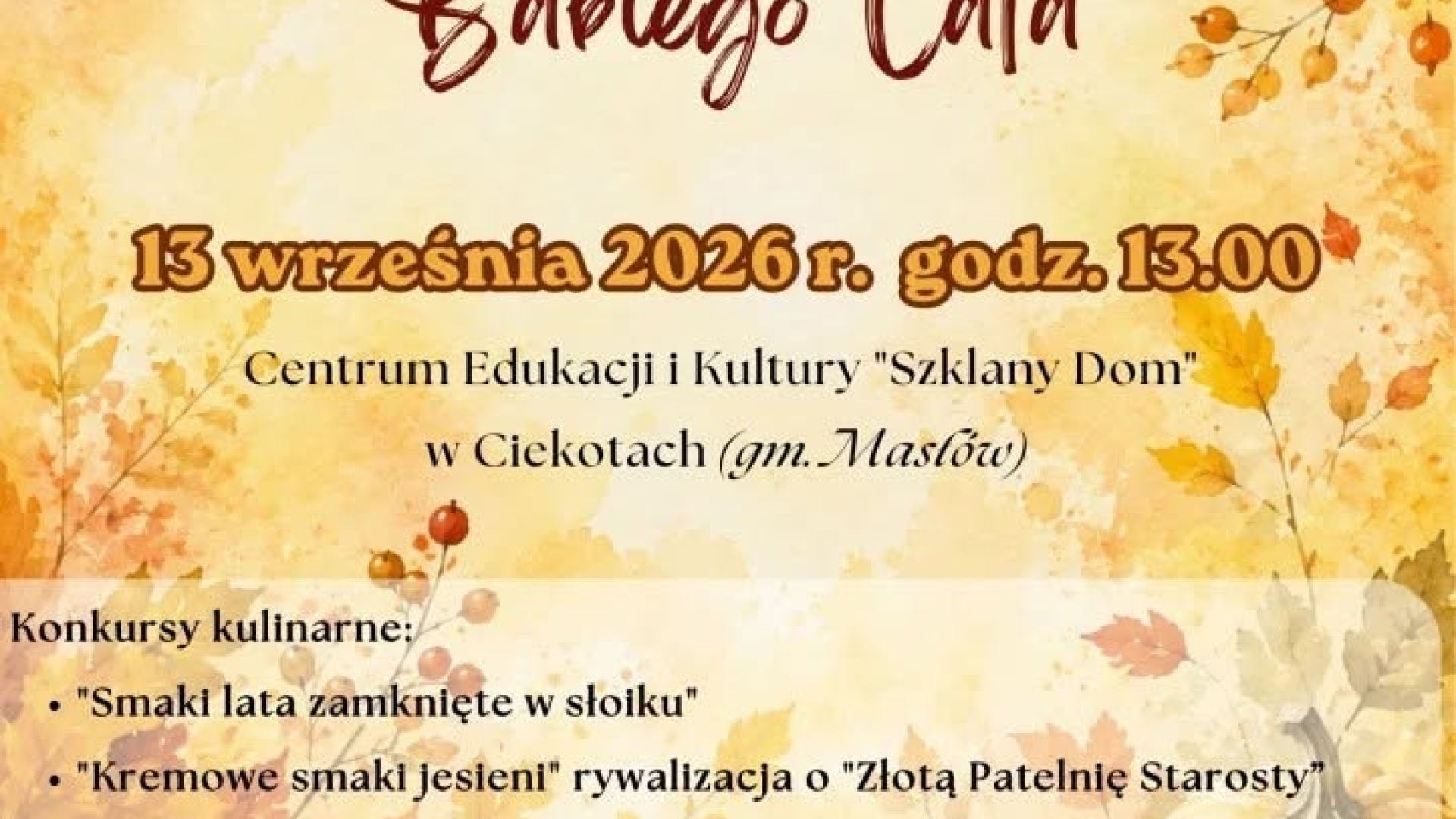 III Festiwal Smaków Babiego Lata