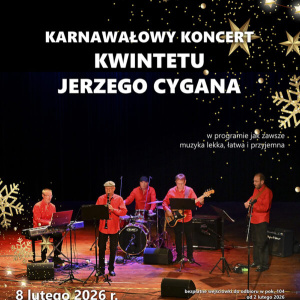 Karnawałowy koncert Kwintetu Jerzego Cygana w Busku-Zdroju